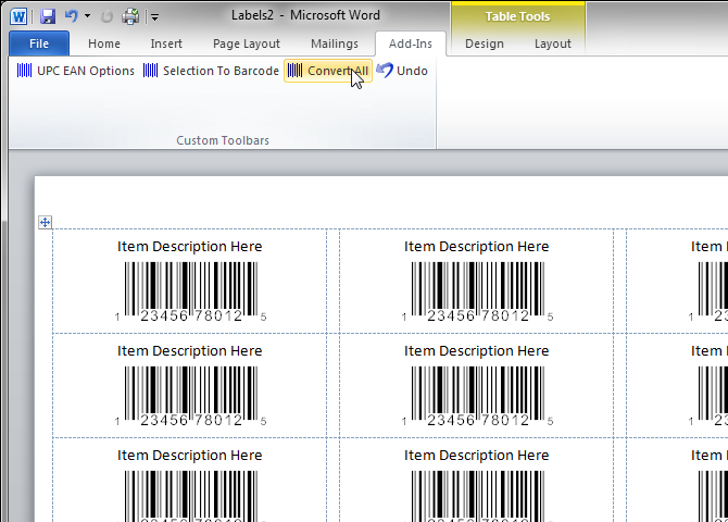 free upc barcode generator excel